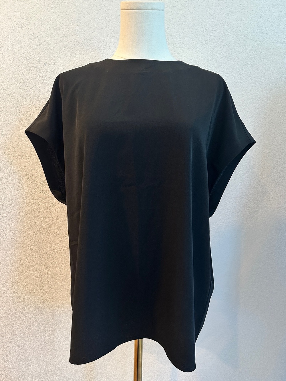 Express Black Dolman Sleeve Blouse Top Gold Back Zip Size Large